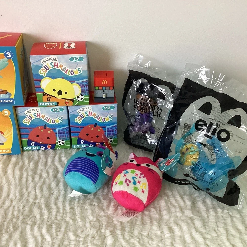 McDonald's Happy Meal Toy Lot – 18 Piece Bundle - Elio Zoo Black Panther Squish